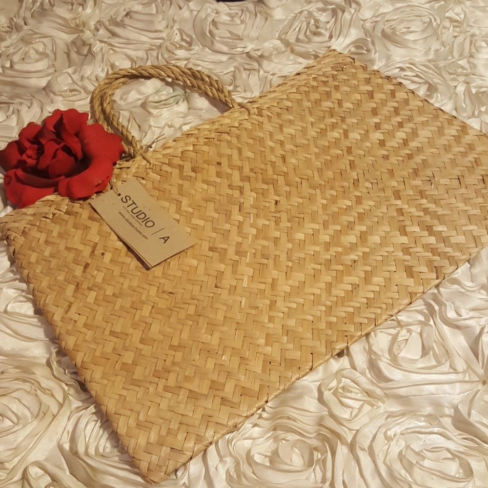 Straw Bag Purse Tote.